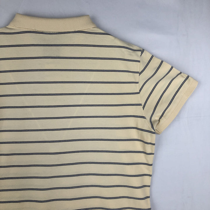 2000'S Ralph Lauren POLO JEANS COMPANY Short-Sleeve Striped Polo Shirt, Men's Size XL (approx.) cotton yellow type Vintage Second Hand
