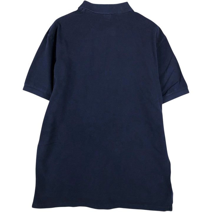 Ralph Lauren POLO by Ralph Lauren short sleeve polo shirt, men's XL size cotton navy blue type Vintage Second Hand