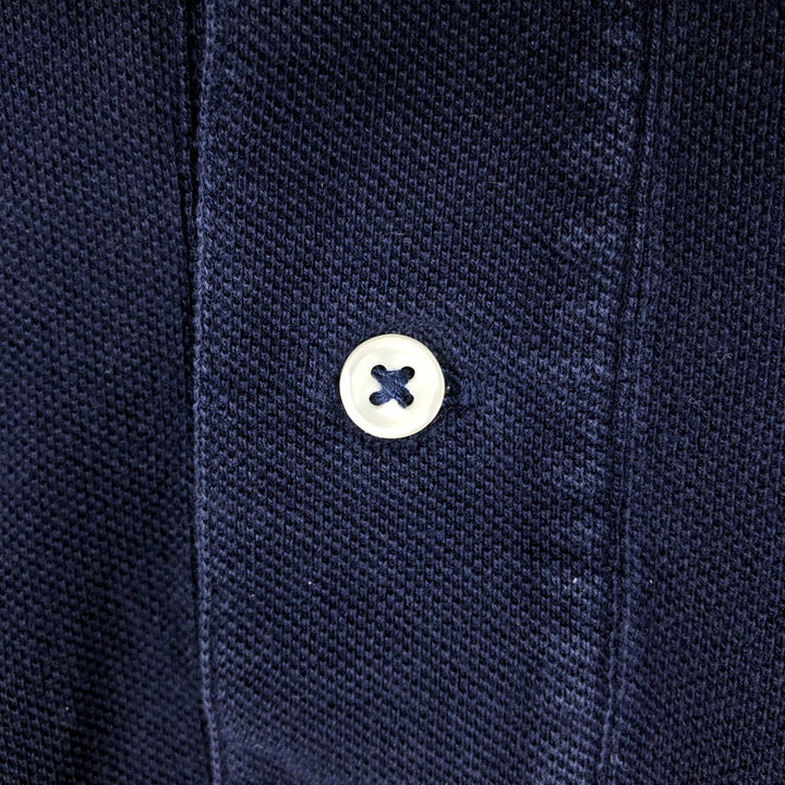 Ralph Lauren POLO by Ralph Lauren short sleeve polo shirt, men's XL size cotton navy blue type Vintage Second Hand