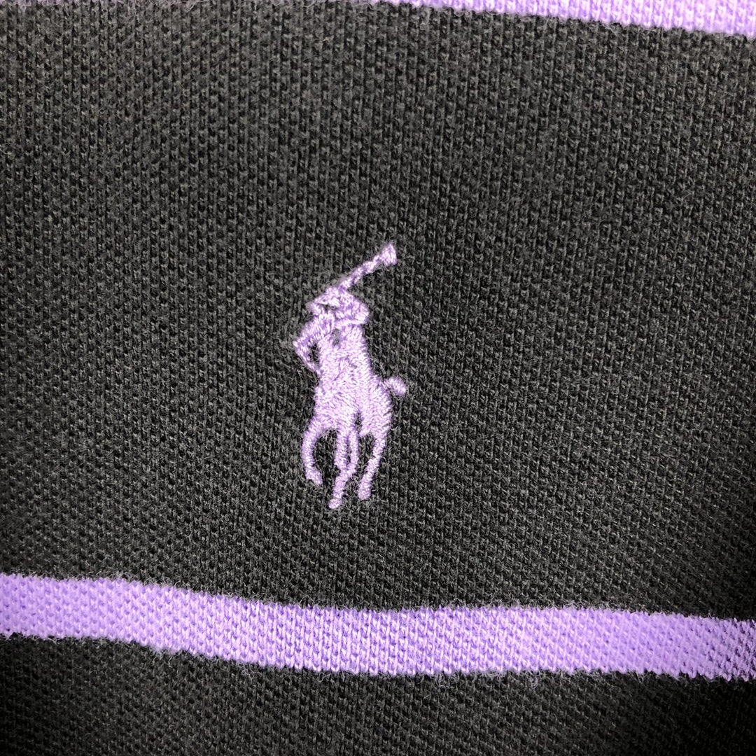 Ralph Lauren POLO GOLF Short Sleeve Striped Polo Shirt Men's XL cotton black type Vintage Second Hand