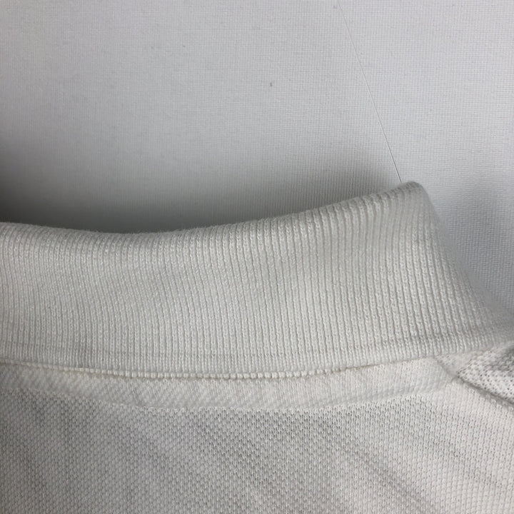 Champion Ohio State College Short-Sleeve Polo Shirt (Men's Size L) cotton white type Vintage Second Hand