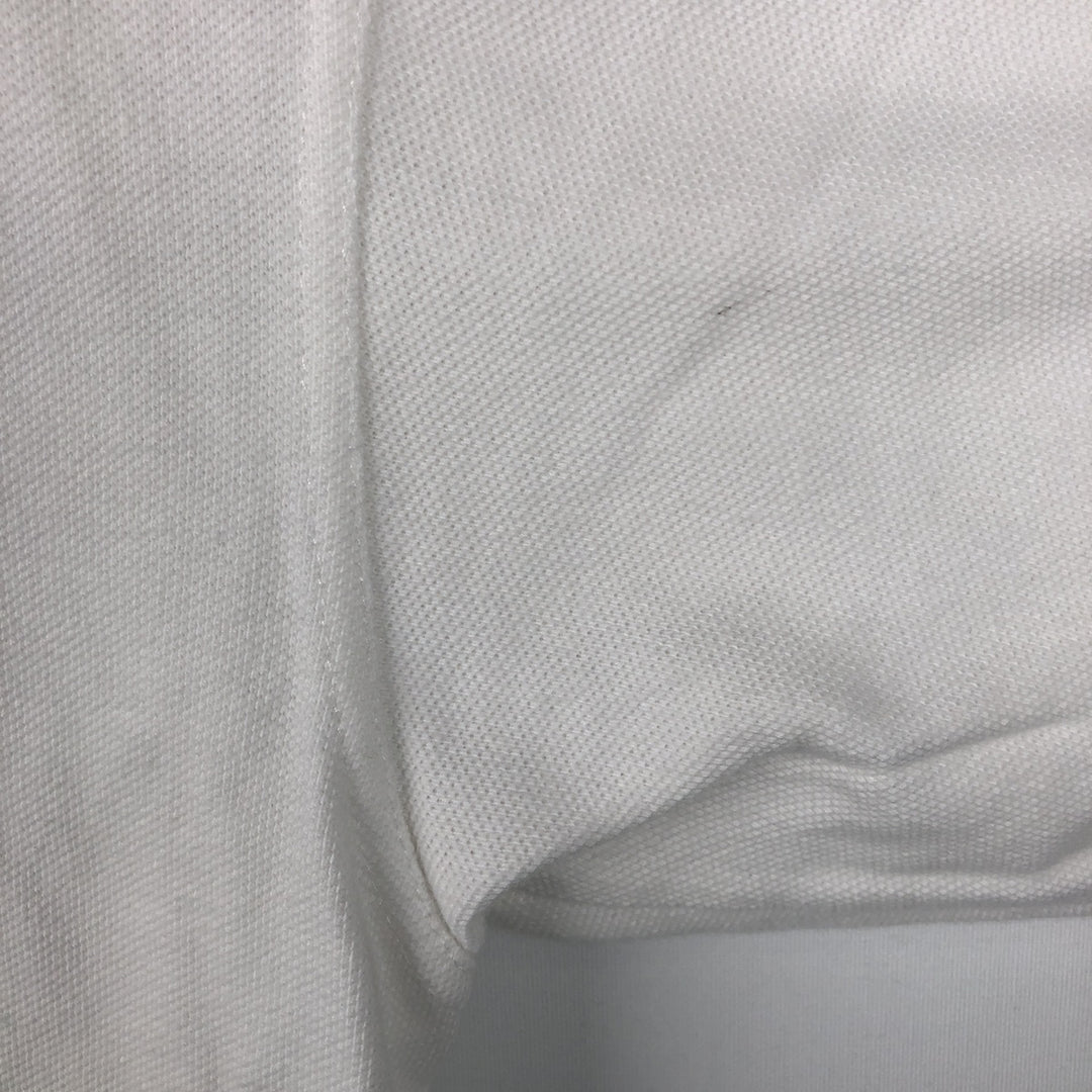 Champion Ohio State College Short-Sleeve Polo Shirt (Men's Size L) cotton white type Vintage Second Hand