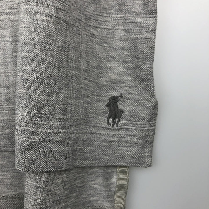 Ralph Lauren POLO GOLF Polo Golf short sleeve check polo shirt men's size L cotton gray type Vintage Second Hand