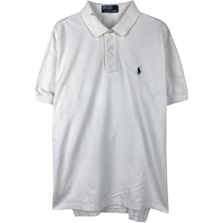 Ralph Lauren POLO by Ralph Lauren short sleeve polo shirt, men's size L unclear white type Vintage Second Hand