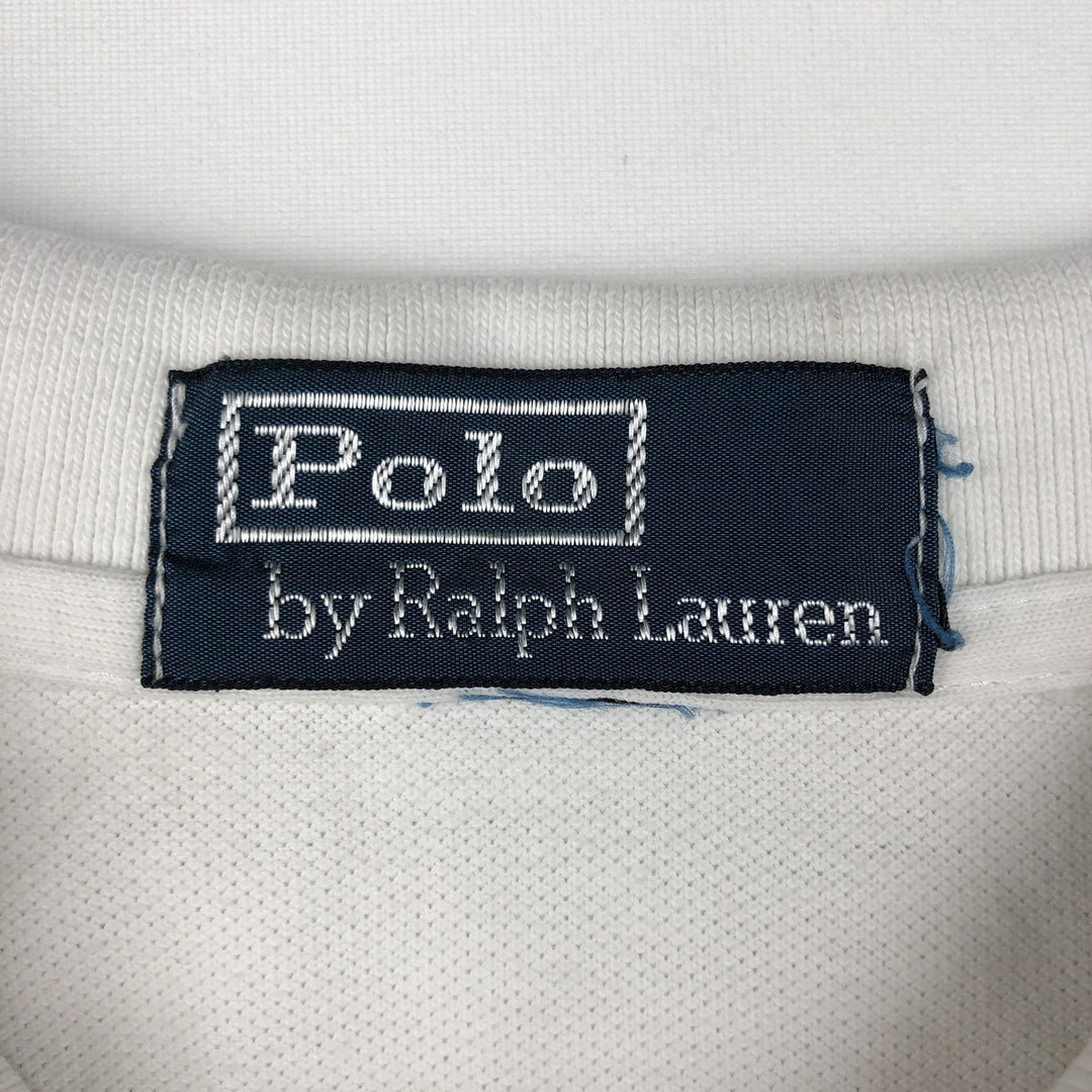 Ralph Lauren POLO by Ralph Lauren short sleeve polo shirt, men's size L unclear white type Vintage Second Hand