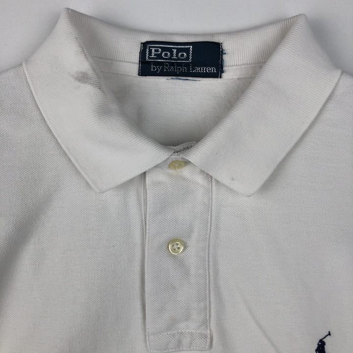 Ralph Lauren POLO by Ralph Lauren short sleeve polo shirt, men's size L unclear white type Vintage Second Hand