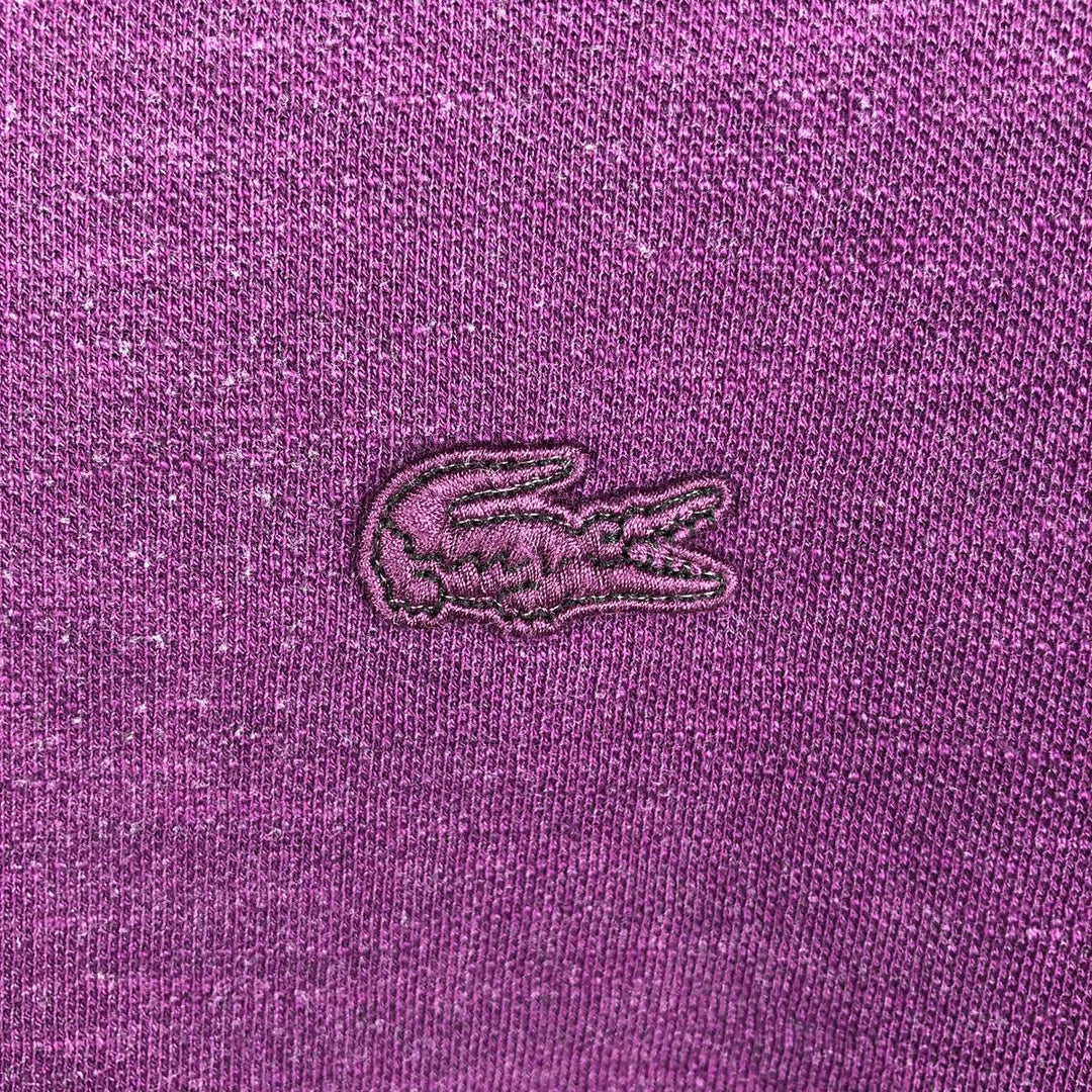 Lacoste LACOSTE SLIM FIT short sleeve polo shirt, men's size L cotton purple type Vintage Second Hand