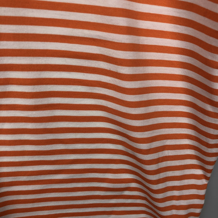 Ralph Lauren POLO GOLF Short Sleeve Striped Polo Shirt Men's Size L Pima Cotton orange type Vintage Second Hand