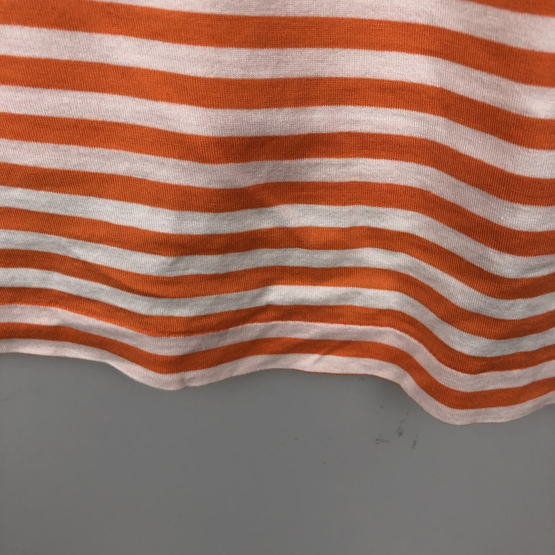 Ralph Lauren POLO GOLF Short Sleeve Striped Polo Shirt Men's Size L Pima Cotton orange type Vintage Second Hand
