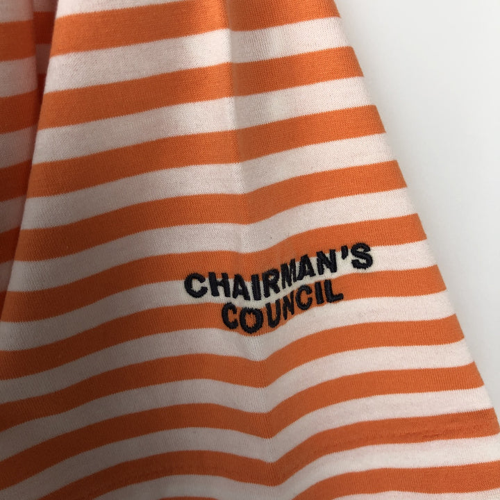 Ralph Lauren POLO GOLF Short Sleeve Striped Polo Shirt Men's Size L Pima Cotton orange type Vintage Second Hand