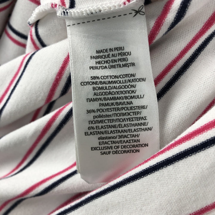 Ralph Lauren POLO GOLF short-sleeved striped polo shirt, men's size L (approx.), vintage. cotton white type Vintage Second Hand
