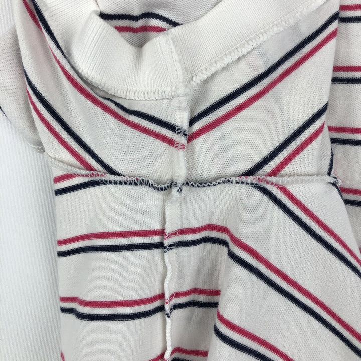 Ralph Lauren POLO GOLF short-sleeved striped polo shirt, men's size L (approx.), vintage. cotton white type Vintage Second Hand