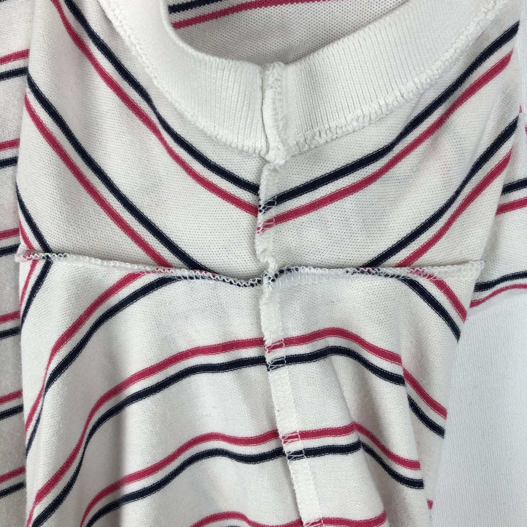 Ralph Lauren POLO GOLF short-sleeved striped polo shirt, men's size L (approx.), vintage. cotton white type Vintage Second Hand