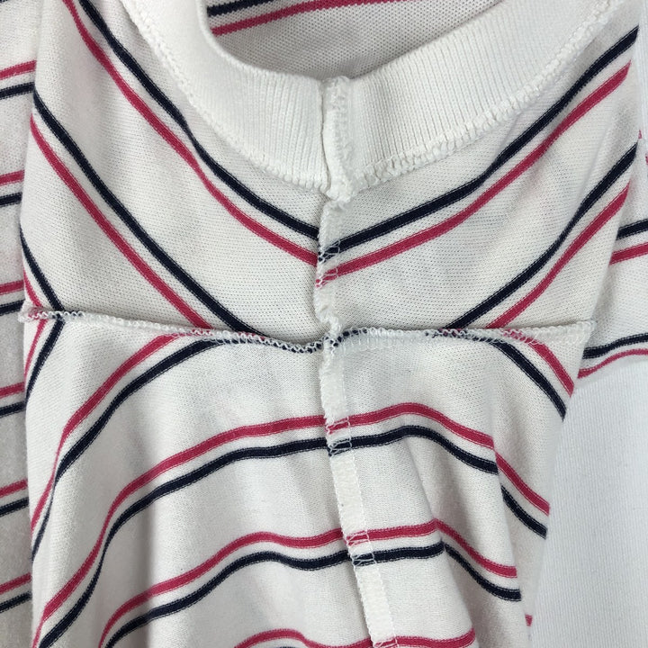 Ralph Lauren POLO GOLF short-sleeved striped polo shirt, men's size L (approx.), vintage. cotton white type Vintage Second Hand