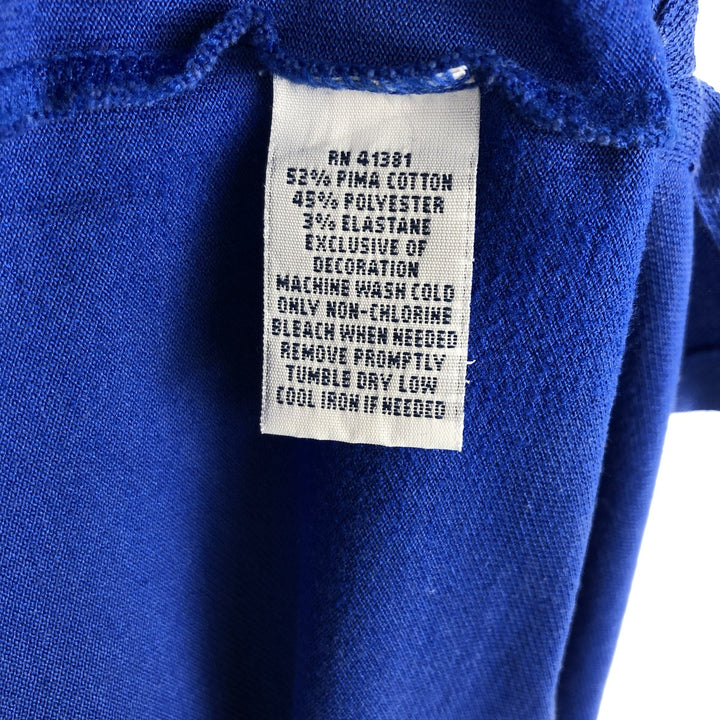 Ralph Lauren POLO GOLF Big Pony Short-Sleeve Polo Shirt, Men's Size M (approx.) Pima Cotton blue type Vintage Second Hand