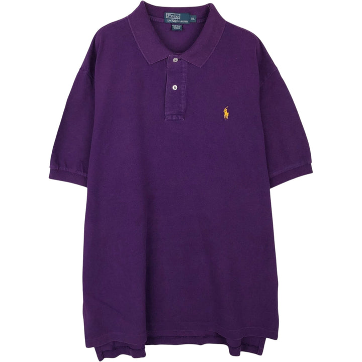 Ralph Lauren POLO by Ralph Lauren short sleeve polo shirt, men's XL size cotton purple type Vintage Second Hand