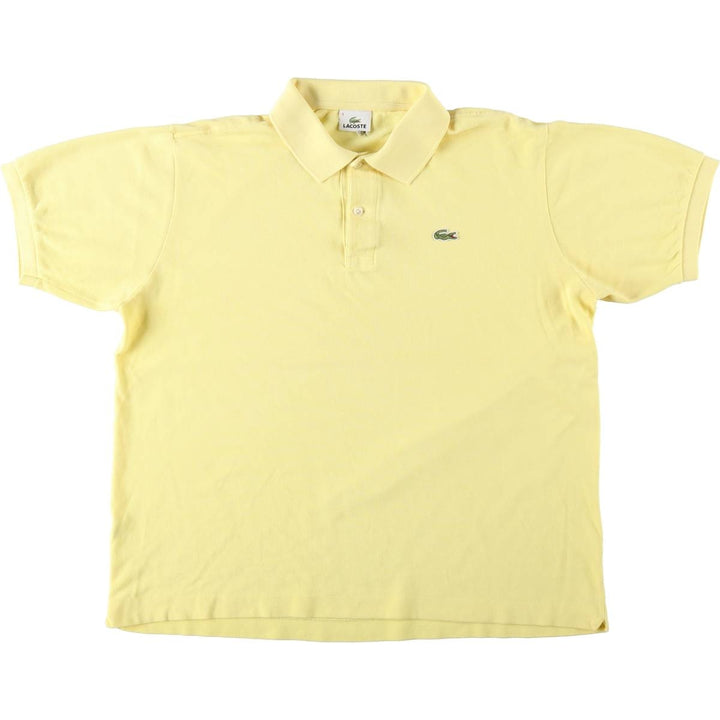 Lacoste short sleeve polo shirt, men's XL size cotton yellow type Vintage Second Hand