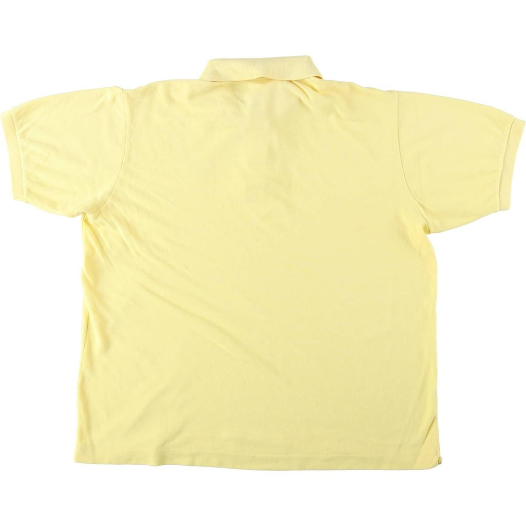 Lacoste short sleeve polo shirt, men's XL size cotton yellow type Vintage Second Hand