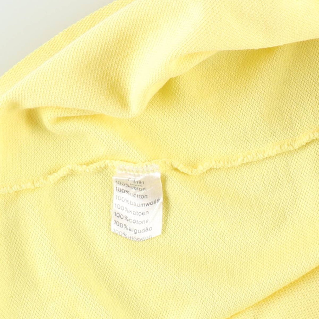 Lacoste short sleeve polo shirt, men's XL size cotton yellow type Vintage Second Hand