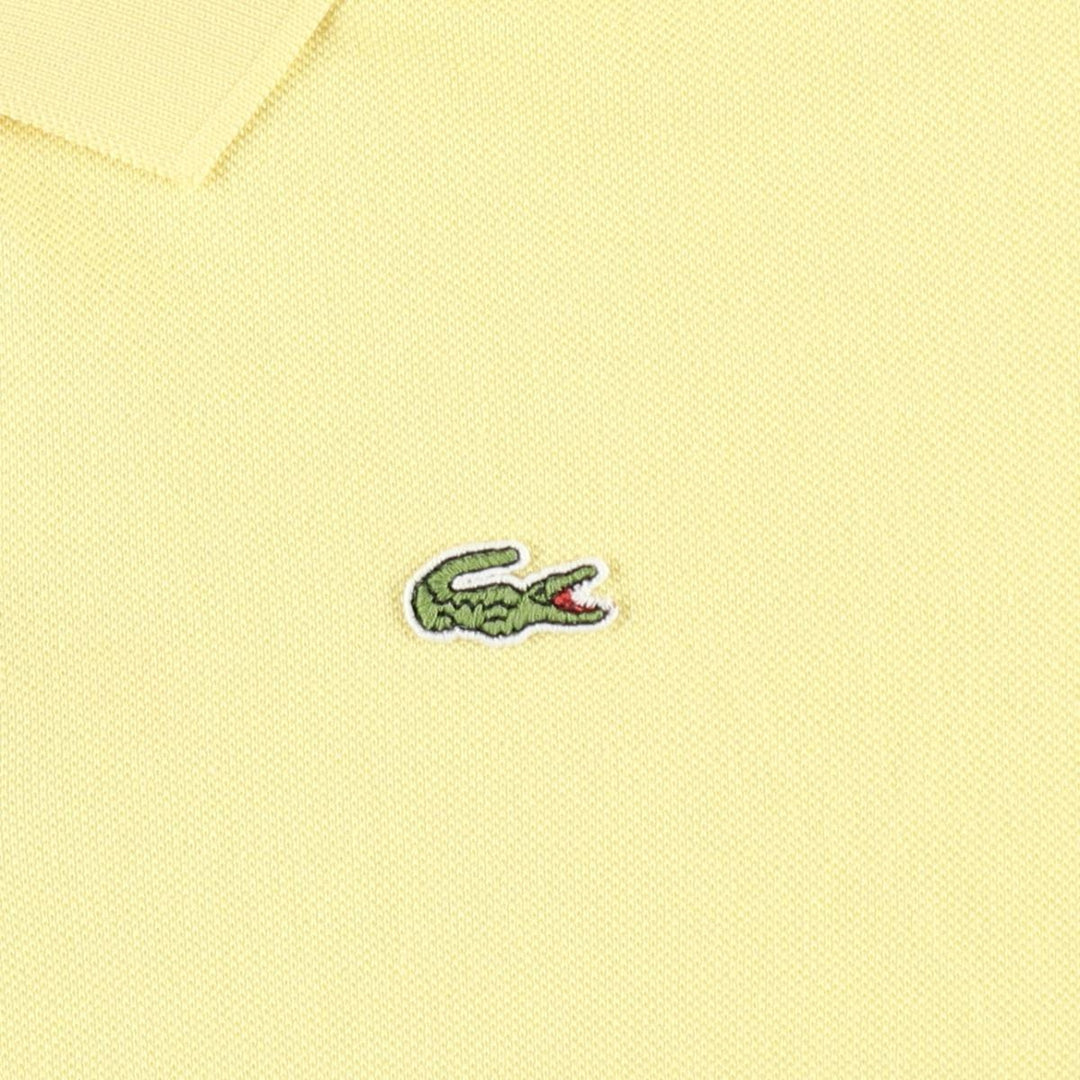 Lacoste short sleeve polo shirt, men's XL size cotton yellow type Vintage Second Hand