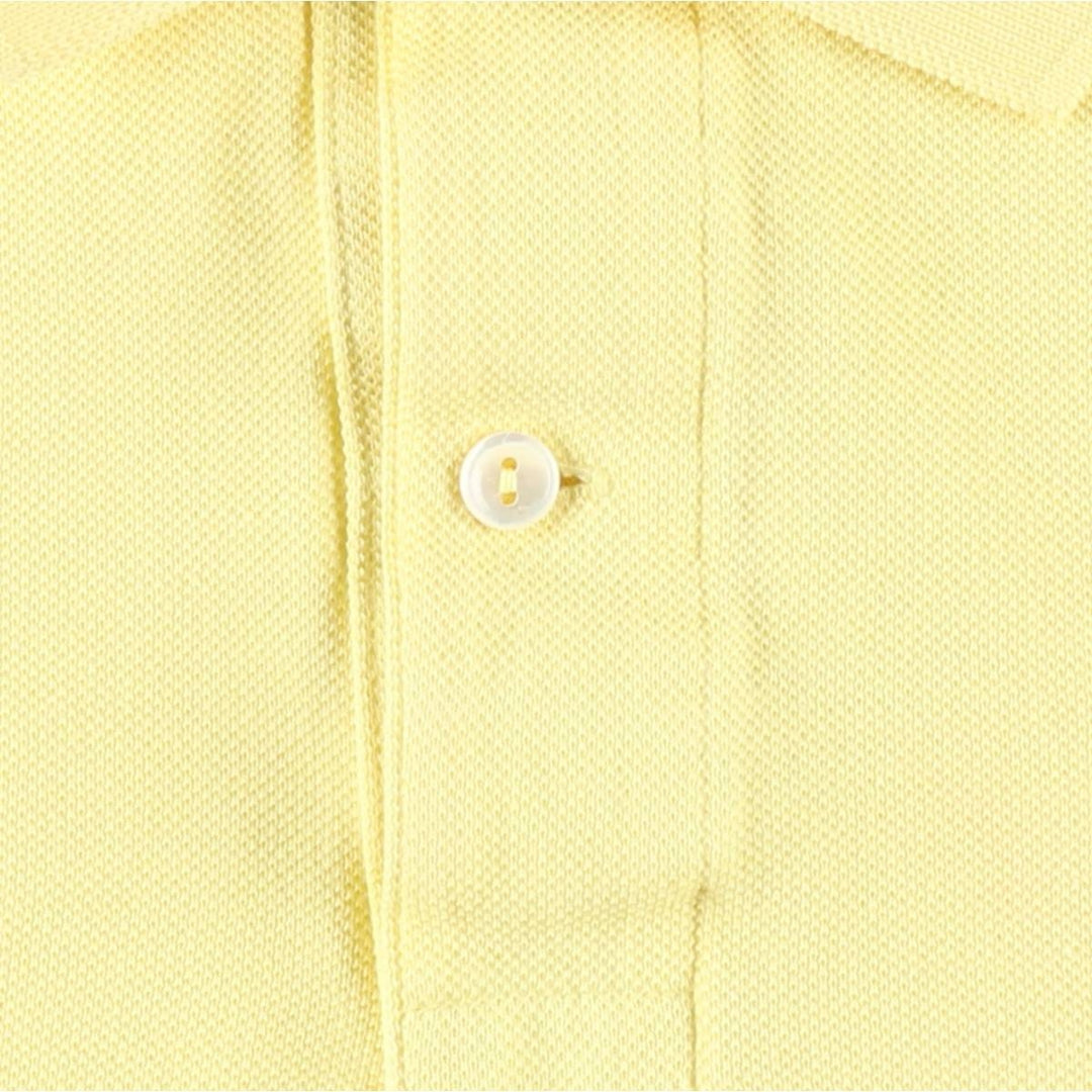 Lacoste short sleeve polo shirt, men's XL size cotton yellow type Vintage Second Hand
