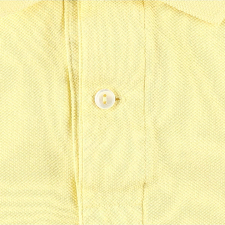 Lacoste short sleeve polo shirt, men's XL size cotton yellow type Vintage Second Hand