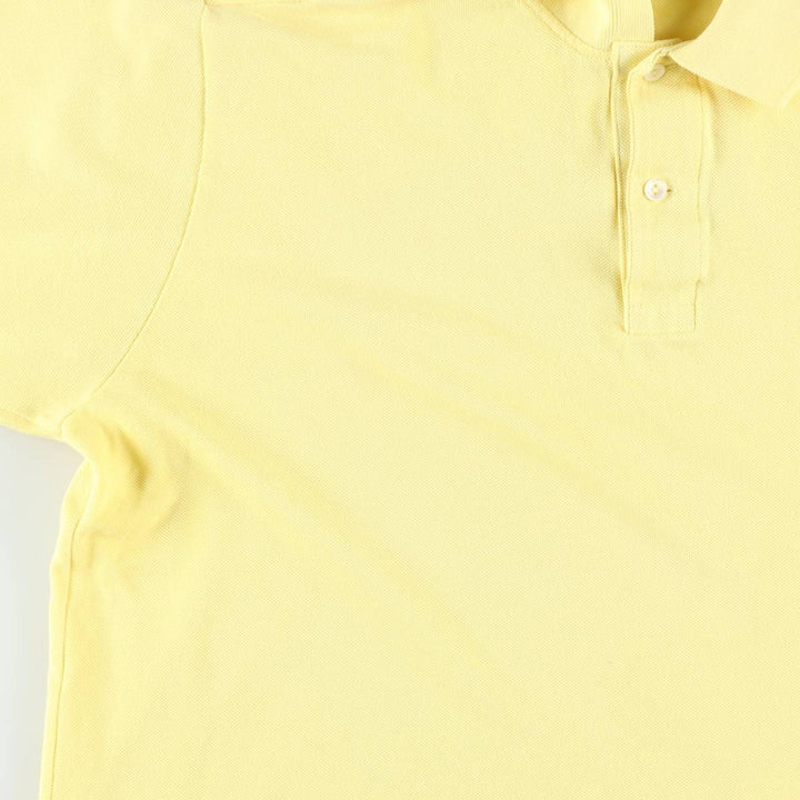 Lacoste short sleeve polo shirt, men's XL size cotton yellow type Vintage Second Hand