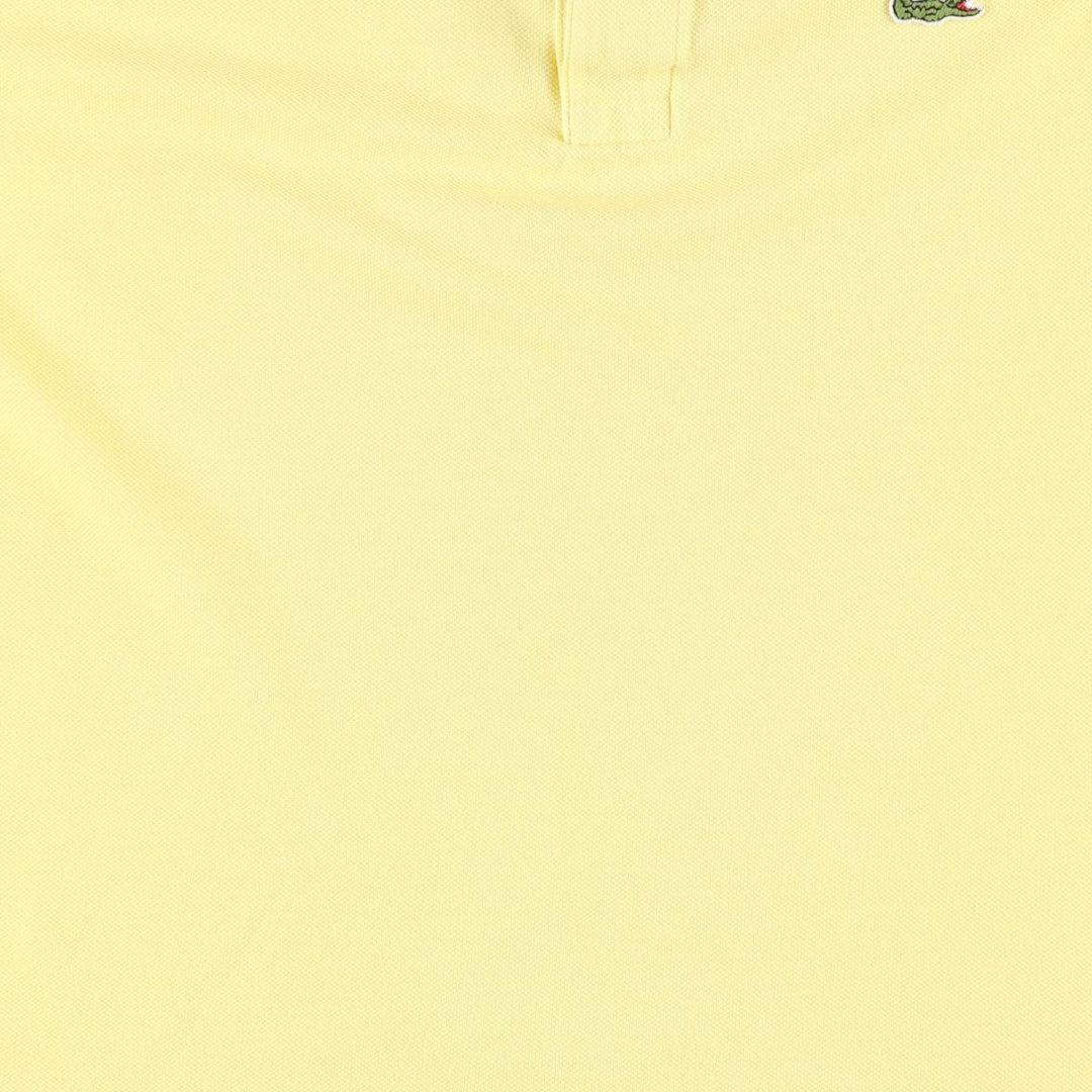 Lacoste short sleeve polo shirt, men's XL size cotton yellow type Vintage Second Hand