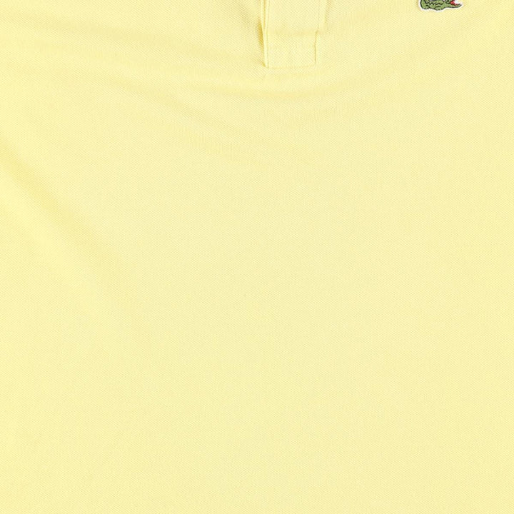 Lacoste short sleeve polo shirt, men's XL size cotton yellow type Vintage Second Hand