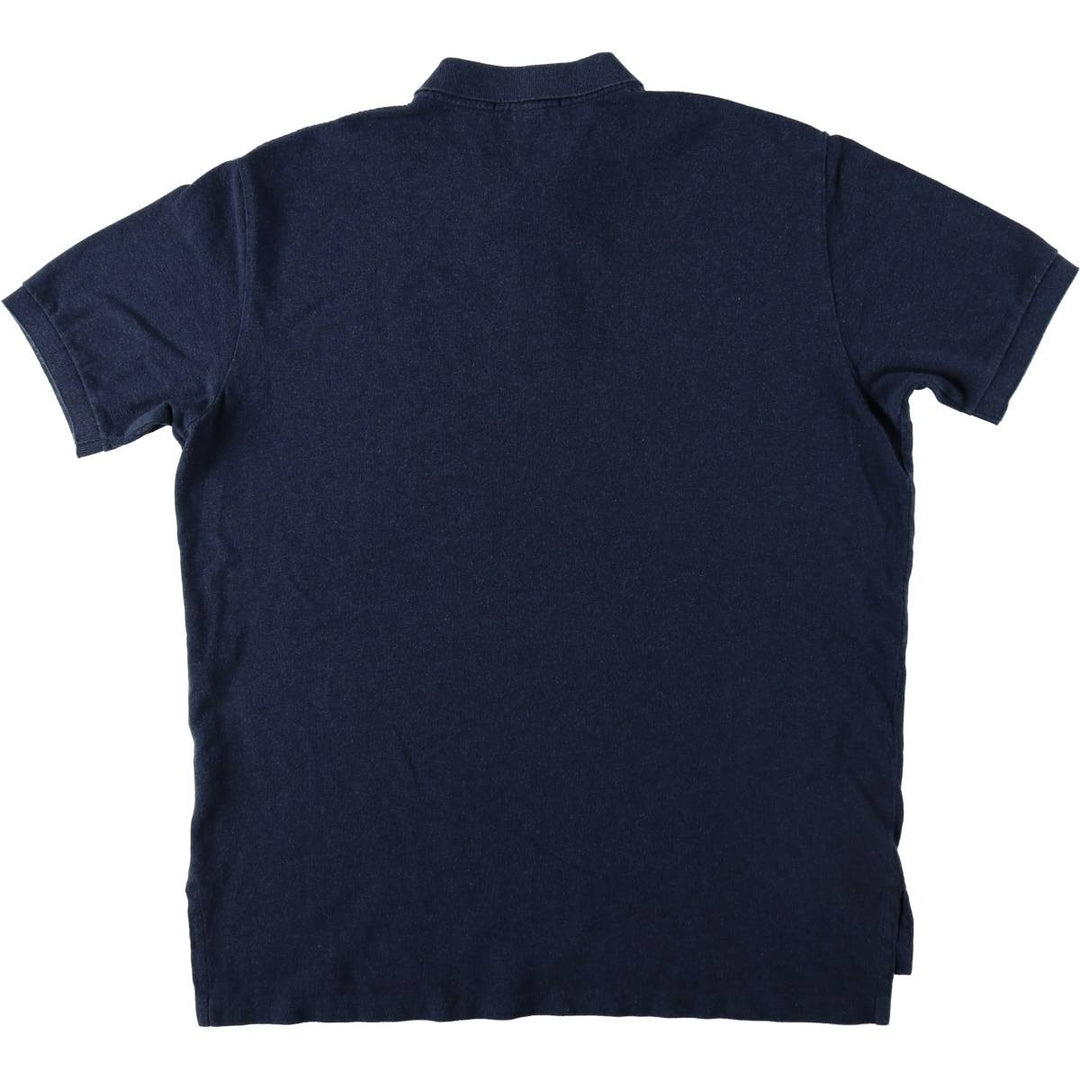 Ralph Lauren POLO by Ralph Lauren short sleeve polo shirt, men's XL size cotton navy blue type Vintage Second Hand
