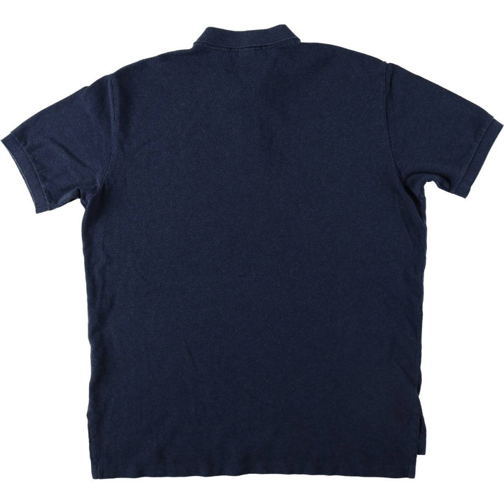 Ralph Lauren POLO by Ralph Lauren short sleeve polo shirt, men's XL size cotton navy blue type Vintage Second Hand