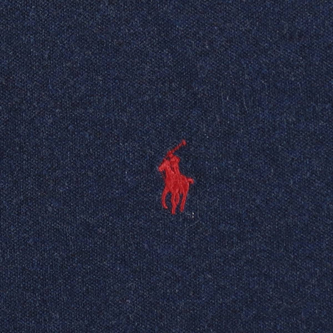 Ralph Lauren POLO by Ralph Lauren short sleeve polo shirt, men's XL size cotton navy blue type Vintage Second Hand