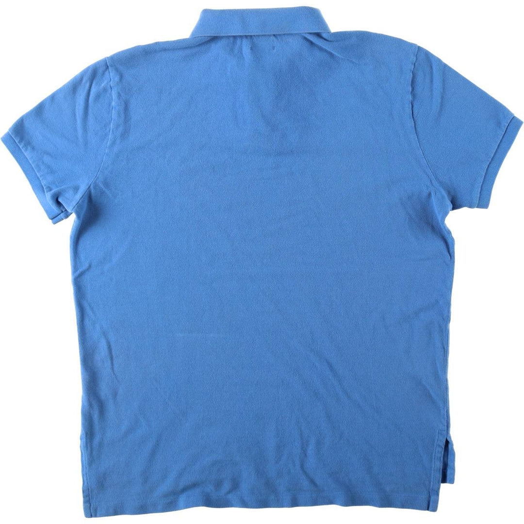 Ralph Lauren POLO by Ralph Lauren CUSTOM FIT short sleeve polo shirt, men's size L cotton blue type Vintage Second Hand