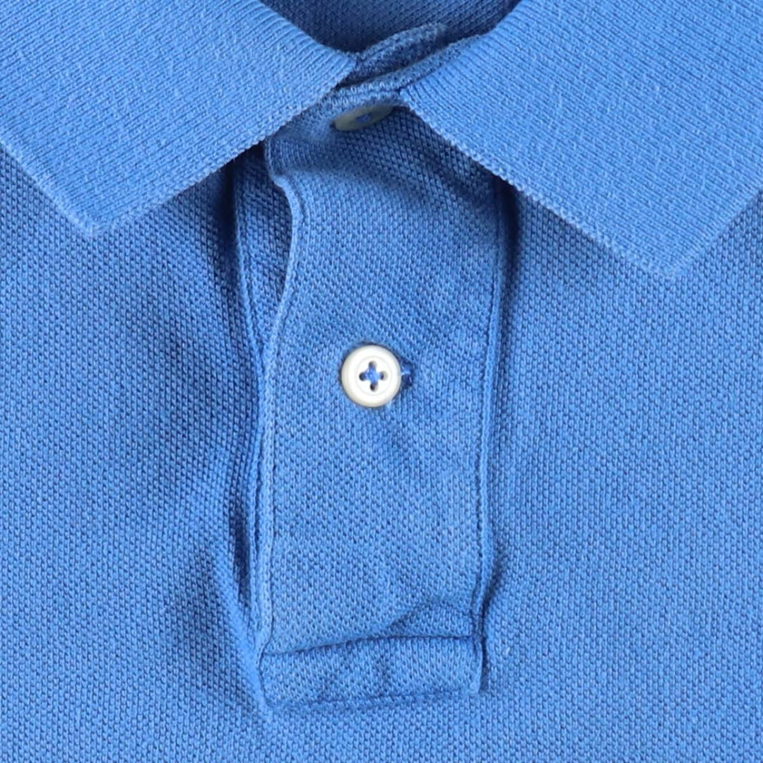 Ralph Lauren POLO by Ralph Lauren CUSTOM FIT short sleeve polo shirt, men's size L cotton blue type Vintage Second Hand