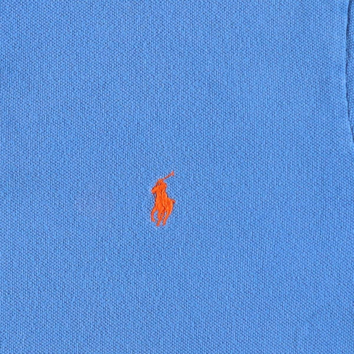 Ralph Lauren POLO by Ralph Lauren CUSTOM FIT short sleeve polo shirt, men's size L cotton blue type Vintage Second Hand