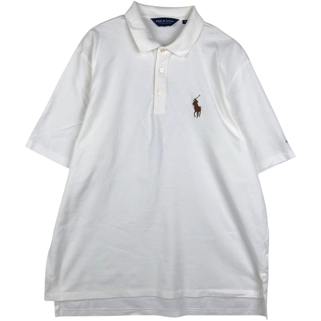 Ralph Lauren POLO GOLF Short Sleeve Polo Shirt Men's XL cotton white type Vintage Second Hand