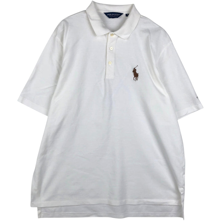 Ralph Lauren POLO GOLF Short Sleeve Polo Shirt Men's XL cotton white type Vintage Second Hand