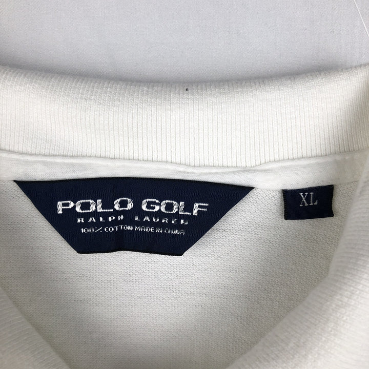 Ralph Lauren POLO GOLF Short Sleeve Polo Shirt Men's XL cotton white type Vintage Second Hand