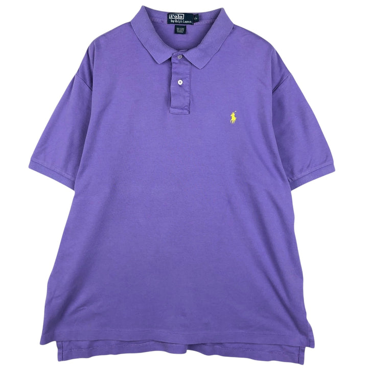 Ralph Lauren POLO by Ralph Lauren short sleeve polo shirt, men's XL size cotton purple type Vintage Second Hand