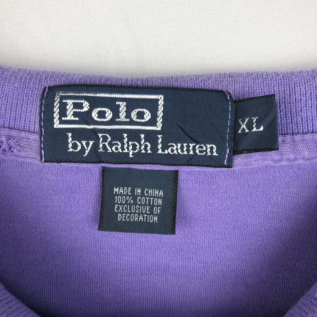 Ralph Lauren POLO by Ralph Lauren short sleeve polo shirt, men's XL size cotton purple type Vintage Second Hand