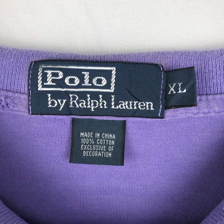 Ralph Lauren POLO by Ralph Lauren short sleeve polo shirt, men's XL size cotton purple type Vintage Second Hand