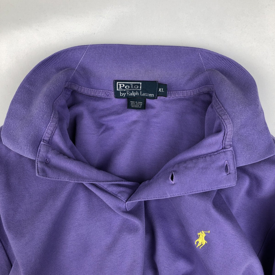 Ralph Lauren POLO by Ralph Lauren short sleeve polo shirt, men's XL size cotton purple type Vintage Second Hand