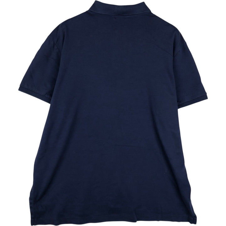 Ralph Lauren POLO by Ralph Lauren Pima Interlock Short-Sleeve Polo Shirt, Men's Size XL (approx.) cotton navy blue type Vintage Second Hand