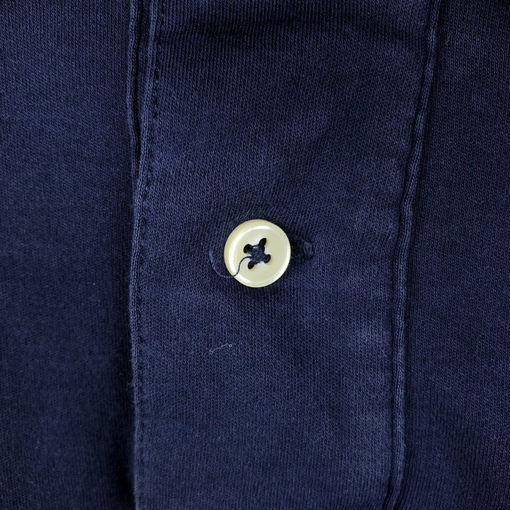 Ralph Lauren POLO by Ralph Lauren Pima Interlock Short-Sleeve Polo Shirt, Men's Size XL (approx.) cotton navy blue type Vintage Second Hand