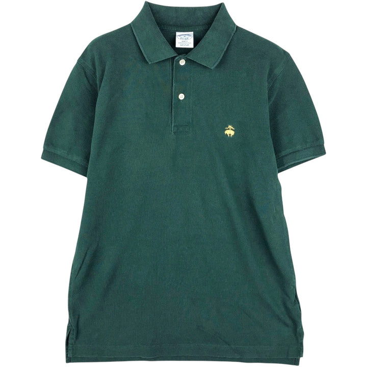Brooks Brothers Est.1818 Slim Fit Short-Sleeve Polo Shirt (Men's Size M) cotton Green type dark green Vintage Second Hand