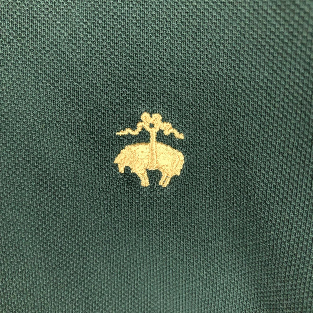 Brooks Brothers Est.1818 Slim Fit Short-Sleeve Polo Shirt (Men's Size M) cotton Green type dark green Vintage Second Hand