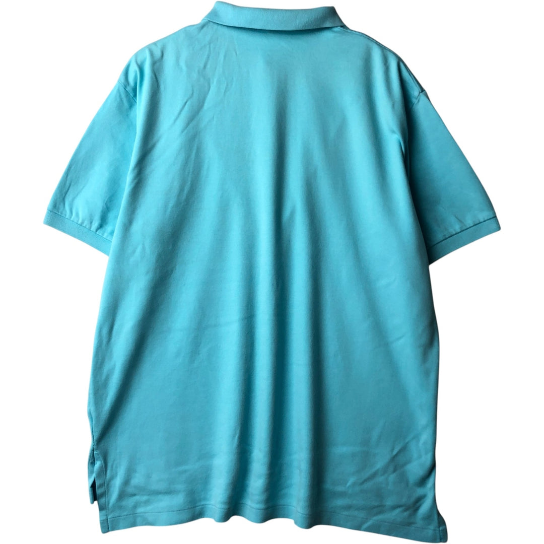 Ralph Lauren POLO by Ralph Lauren short sleeve polo shirt, men's XL size cotton Blue type light blue Vintage Second Hand