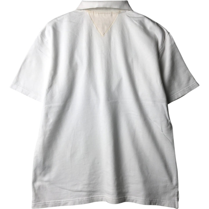 1990'S Tommy Hilfiger Half-Zip Short-Sleeve Polo Shirt, Men's Size L (approx.), Vintage cotton white type Vintage Second Hand
