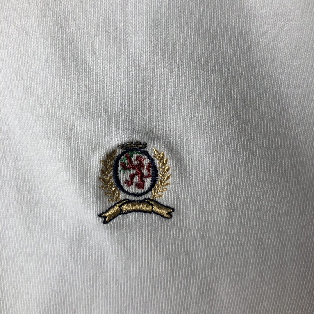 1990'S Tommy Hilfiger Half-Zip Short-Sleeve Polo Shirt, Men's Size L (approx.), Vintage cotton white type Vintage Second Hand