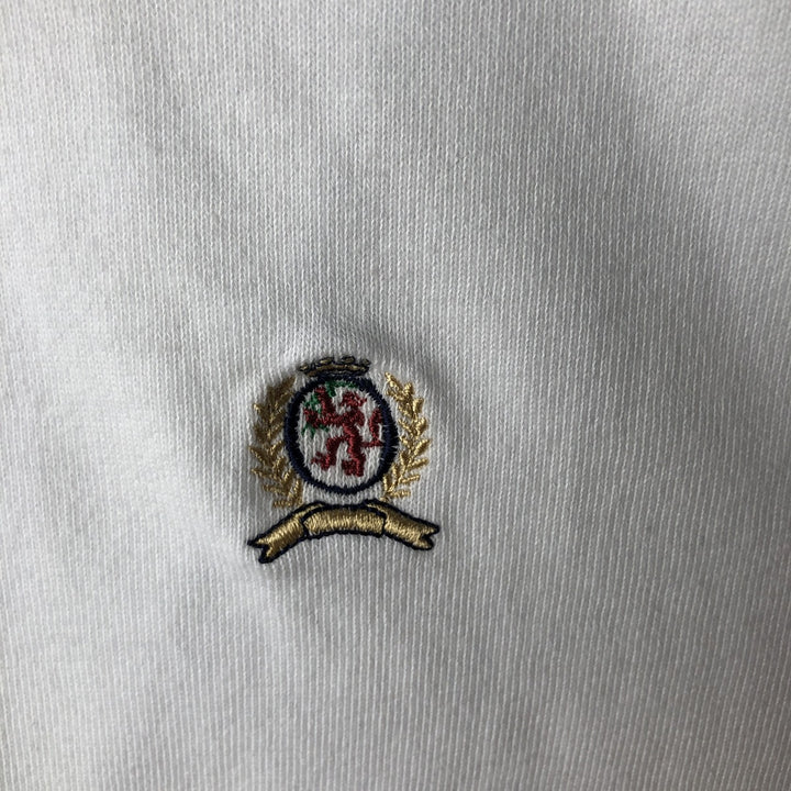 1990'S Tommy Hilfiger Half-Zip Short-Sleeve Polo Shirt, Men's Size L (approx.), Vintage cotton white type Vintage Second Hand